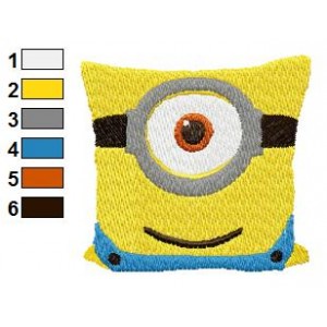 Minions Pillow Despicable Me Embroidery Design